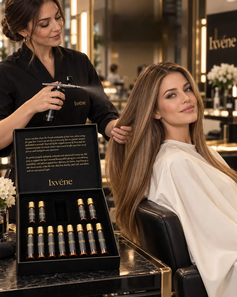 Ixvéne application in a salon